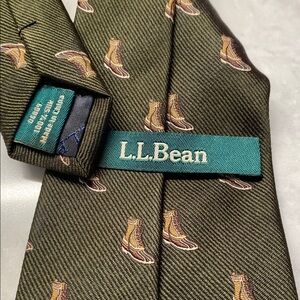 L.L. Bean Olive Silk Tie